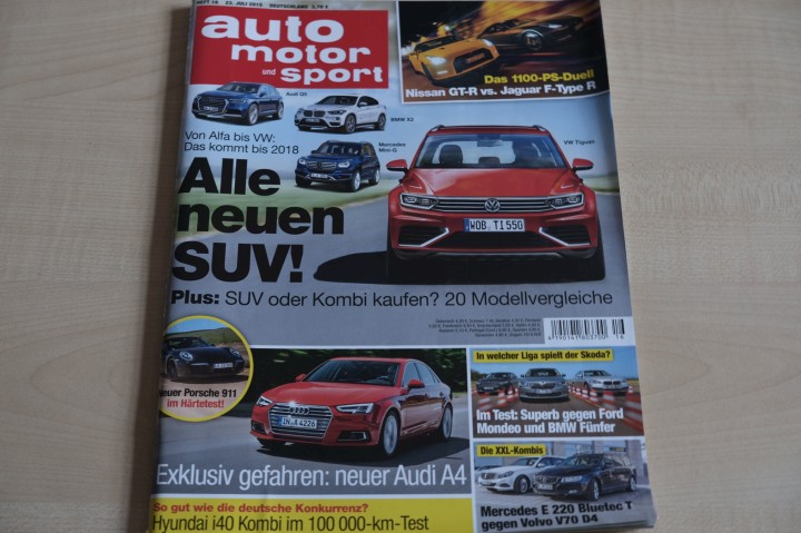 Deckblatt Auto Motor und Sport (16/2015)